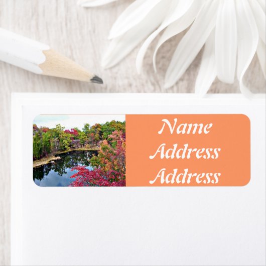 ミズーリ秋フォトパーソナライズされた住所 シール (インサイチュ)