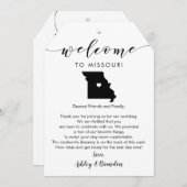 ミズーリ結婚のウェルカムラベルレターの日程 (正面/裏面)