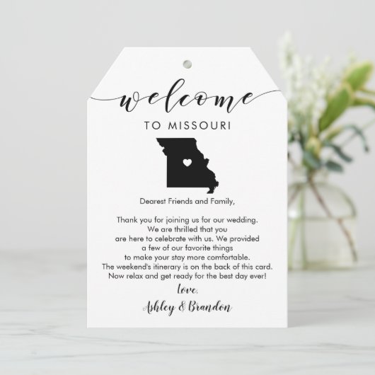 ミズーリ結婚のウェルカムラベルレターの日程 (スタンド正面)