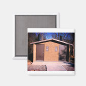 ミズーリ製アウトハウスマグネット2" X 2"キッチンマグネット マグネット (正面/裏面)