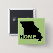 ミズーリ遠くにホーム州ボタンバッジピンから 缶バッジ (正面&裏面)