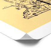 ミズーリ鉄道地図1897 ポスター (角)