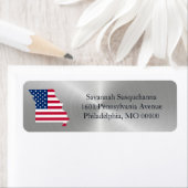 ミズーリ銀州アメリカ国旗の愛国心 ラベル (インサイチュ)