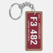 ミズーリ1980ヴィンテージライセンスプレートキーチェーン キーホルダー (正面左)