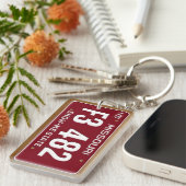 ミズーリ1980ヴィンテージライセンスプレートキーチェーン キーホルダー (正面右)