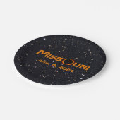 ミズーリ2024年太陽の皆既食 ペーパープレート (アングル)