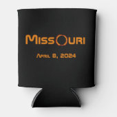 ミズーリ2024年太陽の皆既食 缶クーラー (正面)