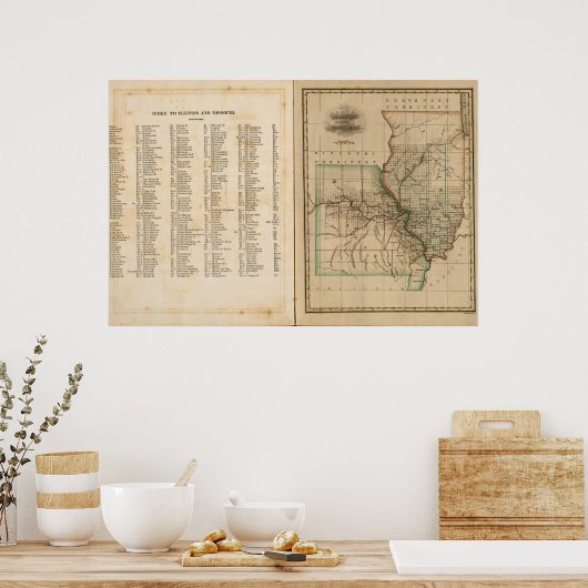 ミズーリ,イリノイ ポスター (キッチン)