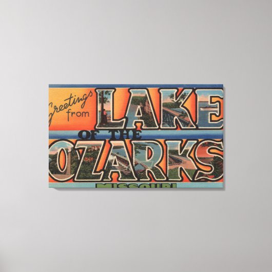 ミズーリ – オザーク湖3 キャンバスプリント (正面)