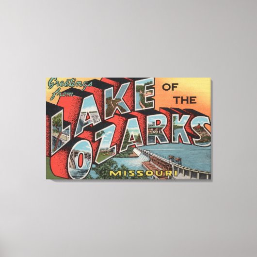 ミズーリ – オザーク湖 キャンバスプリント (正面)