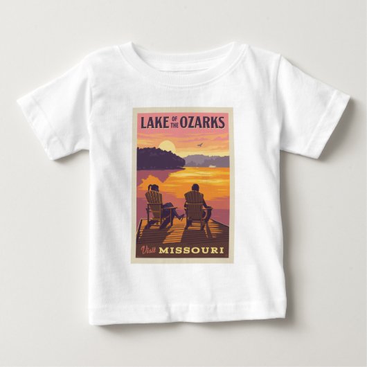 ミズーリ | オザーク湖 ベビーTシャツ (正面)