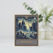 ミズーリ |ゴシック様式の絵葉書 ポストカード (スタンド正面)