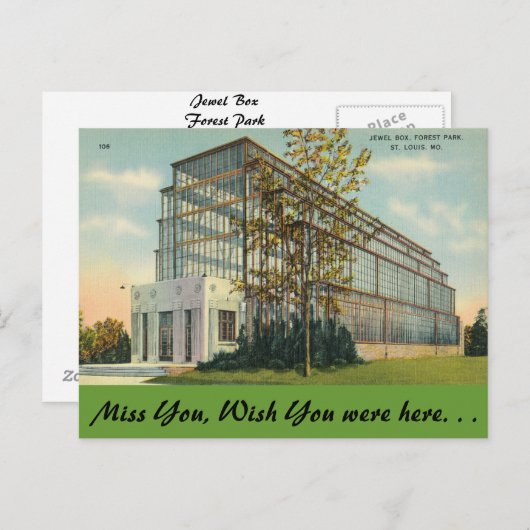 ミズーリ、ジュエルボックス、フォレストパーク ポストカード (正面/裏面)