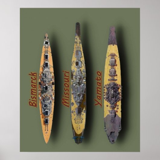 ミズーリ・ビスマルク・ヤマト ポスター (正面)