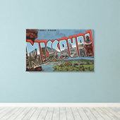 ミズーリ（ブリッジビュー） – ラージレターのシーン キャンバスプリント (インサイチュ (ウッドフロア))