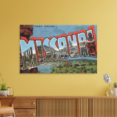 ミズーリ（ブリッジビュー） – ラージレターのシーン キャンバスプリント (インサイチュ (リビング))