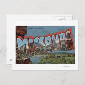 ミズーリ（ブリッジ・ビュー）- 大文字の風景 ポストカード (正面/裏面)