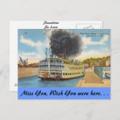 ミズーリ、ロックの蒸気、セントルイス ポストカード (正面/裏面)