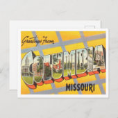 ミズーリ・ヴィンテージ・トラベルのコロンビアからの挨拶 ポストカード (正面/裏面)