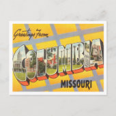 ミズーリ・ヴィンテージ・トラベルのコロンビアからの挨拶 ポストカード (正面)