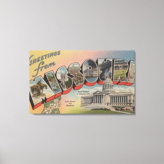 ミズーリ(州資本/花) キャンバスプリント (正面)