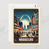 ミズーリ |愛国心ヴィンテージ ポストカード (正面/裏面)