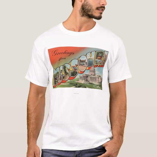 ミズーリ(重要な建物) -大きい手紙 Tシャツ (正面)