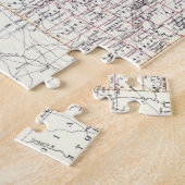 ミズーリ(1883年)のヴィンテージの地図 ジグソーパズル (側面)