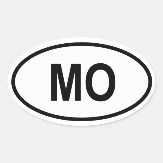 ミズーリ「MO」 楕円形シール (正面)