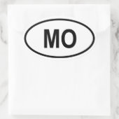 ミズーリ「MO」 楕円形シール (バッグ)