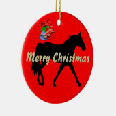 ミズーリFOXTROTTERシルエットメリークリスマス セラミックオーナメント (右)