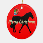 ミズーリFOXTROTTERシルエットメリークリスマス セラミックオーナメント (左)