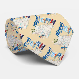 ミズーリMOショーMe州マップアーチルート66 ネクタイ