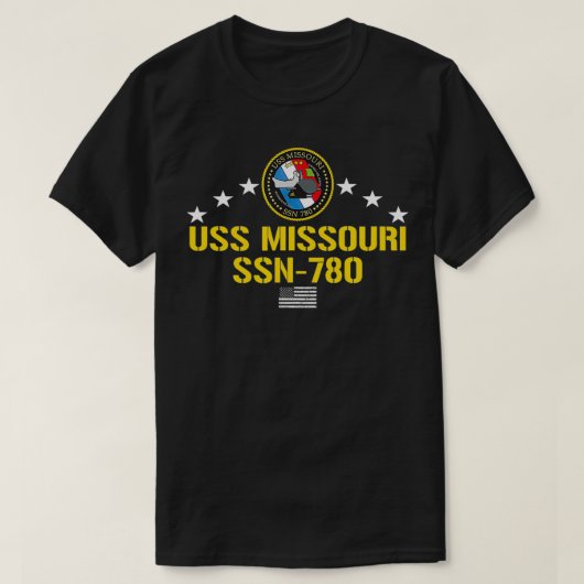 ミズーリSSN780 Tシャツ (デザイン正面)