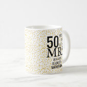 ミズ・ライト ファン ゴールド 50周年記念 コーヒーマグカップ (正面右)