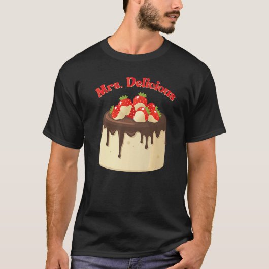 ミセスおいしいケーキベーキングケーキ生地ケーキデコラ Tシャツ (正面)