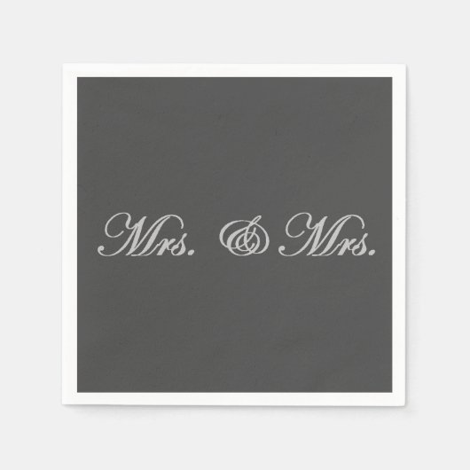 ミセスそしてミセス スタンダードカクテルナプキン (正面)