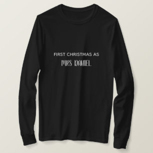 ミセスになって初めてのクリスマス カスタムネームTシャツ Tシャツ