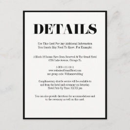 ミセスのモダンはっきりした結婚詳細 エンクロージャーカード