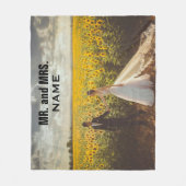 ミセスの写真結婚フリースブランケット フリースブランケット (正面)