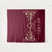 ミセスの写真結婚ブース背景 タペストリー (正面(横))