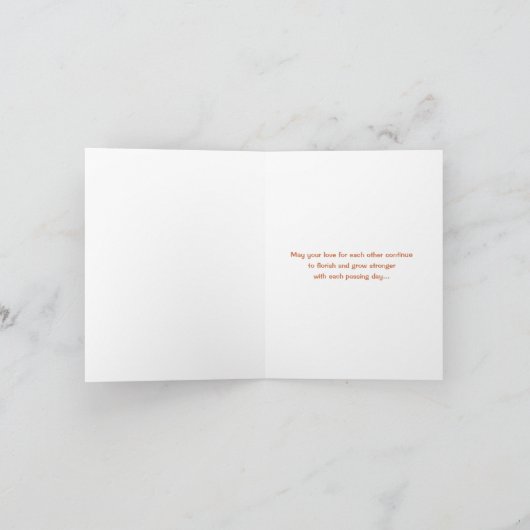 ミセスの挨拶のためのハグと結婚キス カード (内部)