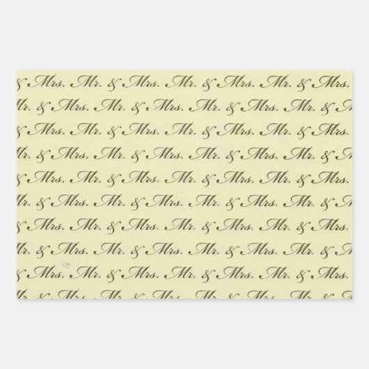 ミセスの結婚新婦エレガントさん ラッピングペーパーシート (正面3)