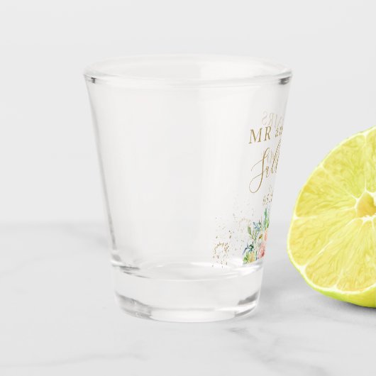 ミセスの赤面結婚金ゴールド好意アイディア ショットグラス (左)