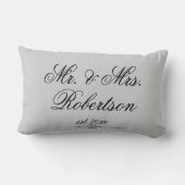 ミセスエレガント・ネーム・エスト結婚アクセント枕 ランバークッション (裏面)