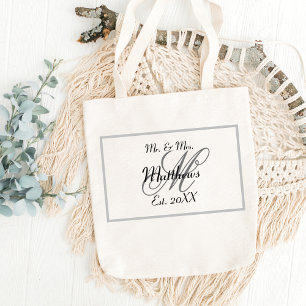 ミセスエレガント・ネーム・ブラック結婚ズ トートバッグ