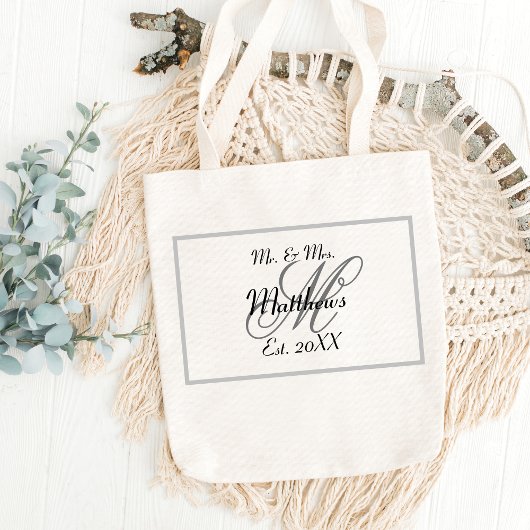 ミセスエレガント・ネーム・ブラック結婚ズ トートバッグ