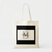 ミセスエレガント・ネーム・ブラック結婚ズ トートバッグ (正面)