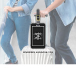 ミセスエレガント・ネーム・ブラック結婚ズ ラゲッジタグ<br><div class="desc">真シンプル白のエレガントのmr.新郎新婦モノグラムのの新しい人生と名前のためのミセスのLAGAGE TAG結婚したを作成。新婚カスタマイズ者の姓とイニシャルと新しい地位結婚したを世界に伝えろ！</div>