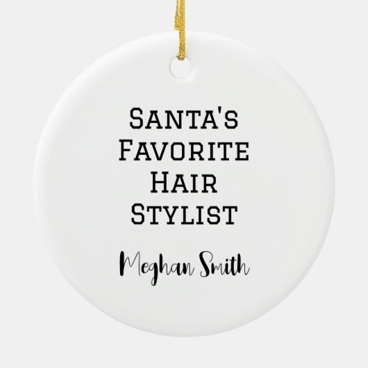 ミセスカスタマイズクロース・クリスマスと美容師 セラミックオーナメント (裏面)